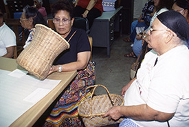 Figure 1: Elders of the Seminole Tribe of Florida visit to the Florida Museum, 1997.