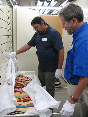 Figure 2: Visiting researcher Pedro Zepeda and Florida Museum curator William Marquardt, 2013.