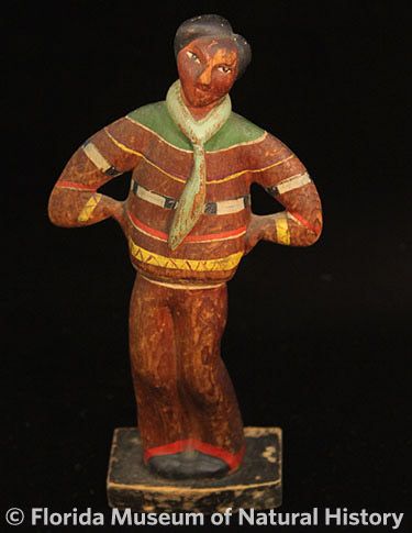 Figure 6: All wood male Seminole carved doll. Photo credit: Austin Bell.