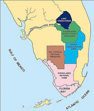 Map of Florida Bay and the Everglades. Image courtesy U.S. Geological Survey