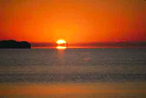Sun setting over Florida Bay. Photo courtesy South Florida Water Management District