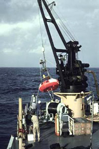 Climate change research - data collection. Photo courtesy NOAA