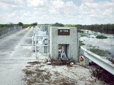S-10A water control structure used for water discharge. Photo © Cathleen Bester/Florida Museum