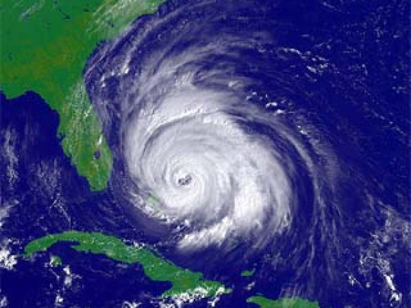 Satellite image Hurricane Floyd near the Florida Coast