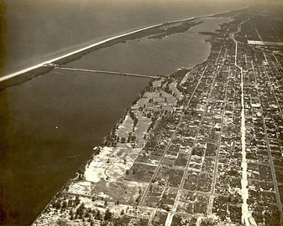 An aerial view of Lake Worth Lagoon. Photo © Historical Society of Palm Beach County
