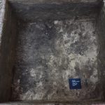 Parnell excavation unit showing evidence of burning