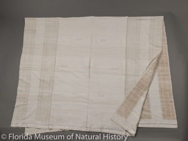 Bedspread mostly of cotton with silk of oak tasar (Antheraea proylei). Bought in Imphal, Manipur, India.