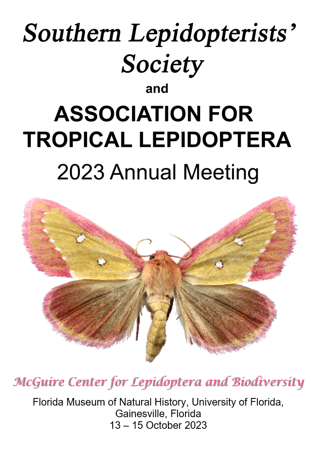 Picture of program cover with a pink and yellow moth.