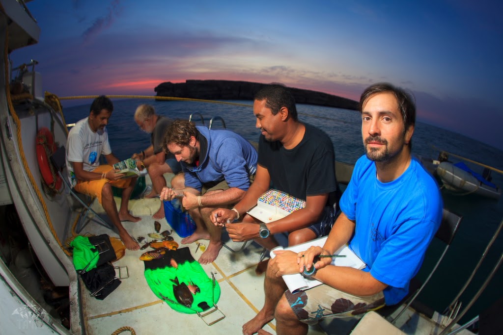 Fish science on the dive deck!