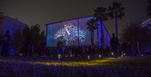 "One Tree, One Planet" projection outside