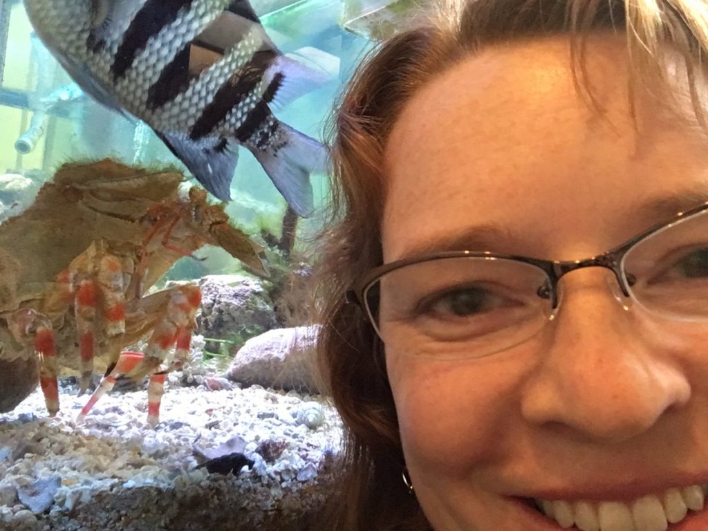 Sarah with our lobster