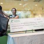At our volunteer reception, volunteer coordinator Amy Hester revealed the gift that our volunteers gave us for the 2016-2017 year. A total of over 30,000 hours valued at over $666,000 of donated time! Florida Museum photo by Kristen Grace Volunteers annual value for 2016-2017