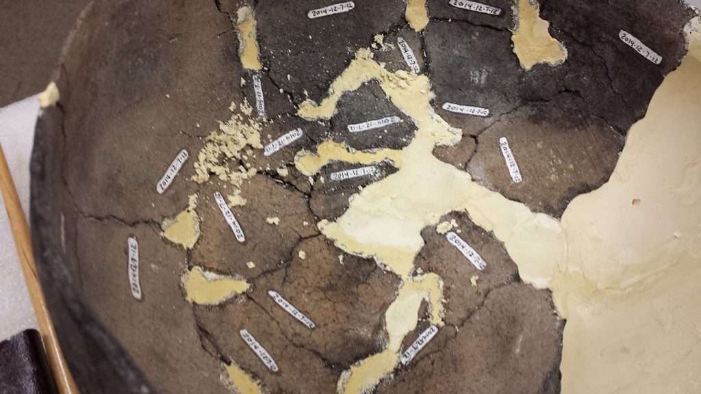 ceramic vessel pieced together