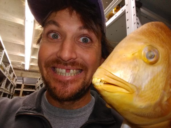 John selfie with fish specimen