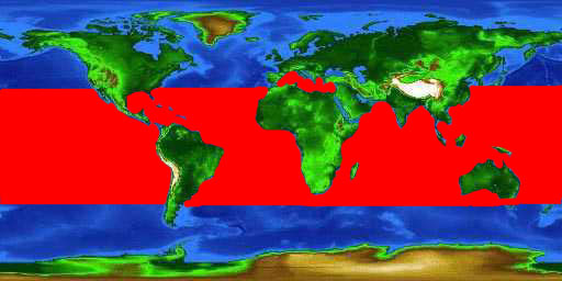 World distribution map for the wahoo