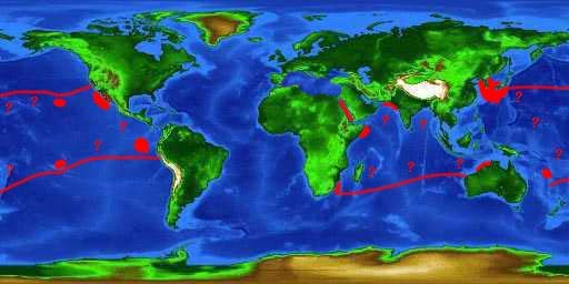 World distribution map for the pelagic thresher