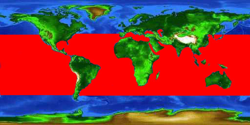 World distribution map for the pompano dolphin