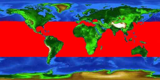 World distribution map for the little tunny