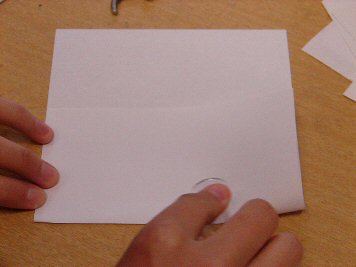 making fragment packet step 1 (folding paper)