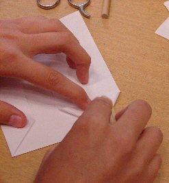 making fragment packet step 3 (folding paper)