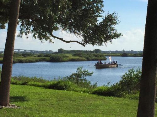 recreation of boat and landing party