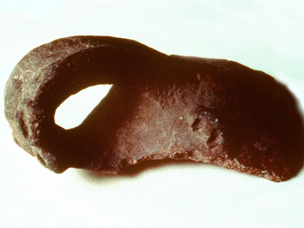 Locally-produced, hand-built pottery probably made by African (or Native American) slaves, and used in Puerto Real's Spanish kitchens