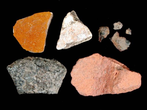 European materials excavated in the central mound area
