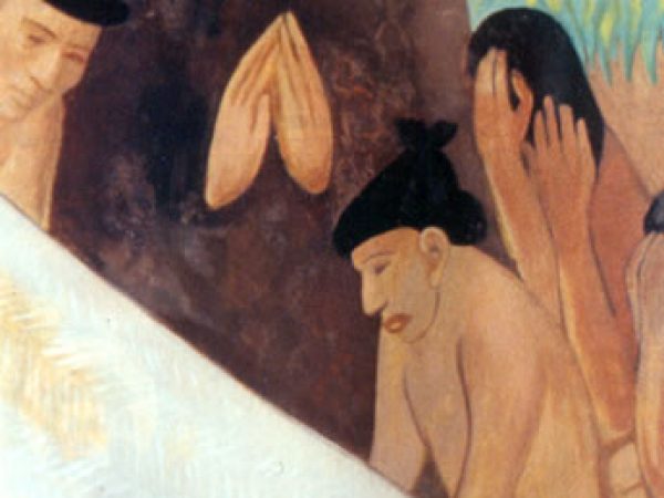 Mural by Hollis Holbrook, ca. 1953. Exhibit Hall, Fountain of Youth Park (Courtesy of the Fraser family and the Fountain of Youth Park, Inc.)