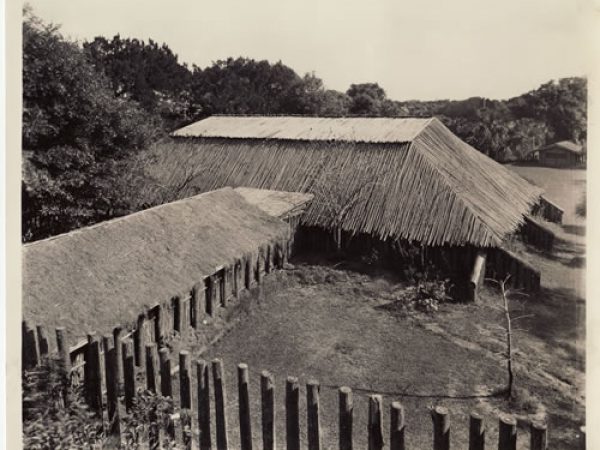 Indian council house replica erected over burial structure in 1934-35 (Courtesy of the Fraser family and the Fountain of Youth Park, Inc.)
