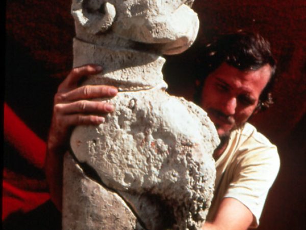 Limestone gargoyle excavated at Puerto Real, excavated by Jennifer Hamilton