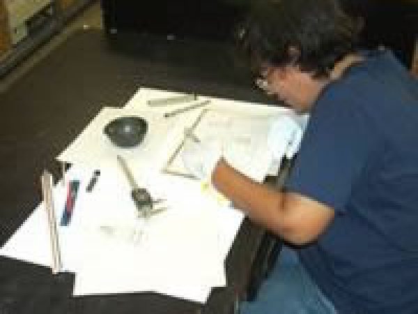 Pauline Kulstad drawing artifacts