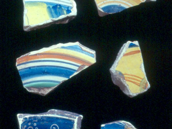 polychrome majolica sherds
