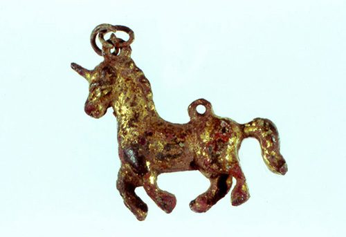 Gilded Brass Unicorn Pendant