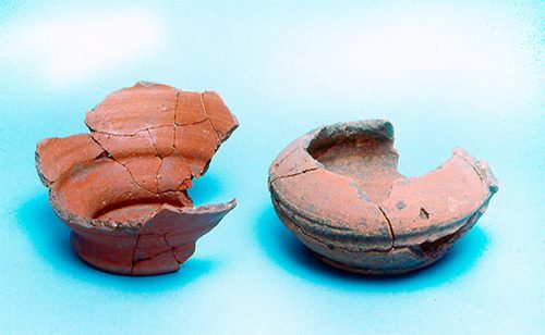 Lead Glazed and Orange Micaceous Bowls