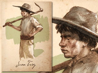 Artist's rendering of Juan Triay