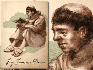 Artist's rendering of Fray Francisco Pareja