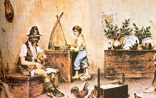 Sketch of a peasant family in the Canary Islands by J. Williams