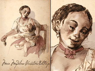 Artist's rendering of Maria Magdalena Chrisistomo-Balthazar