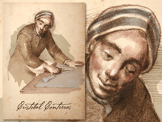 Artist's rendering of Cristobal Contreras