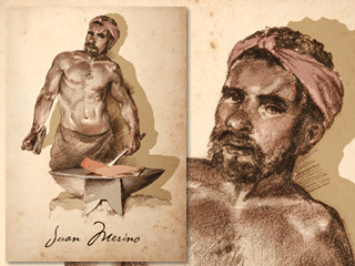 Artist's rendering of Juan Merino