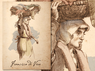 Artist's rendering of Francisca de Vera