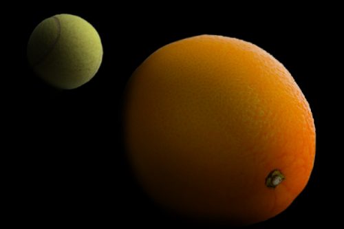 Orange & tennis ball solar system