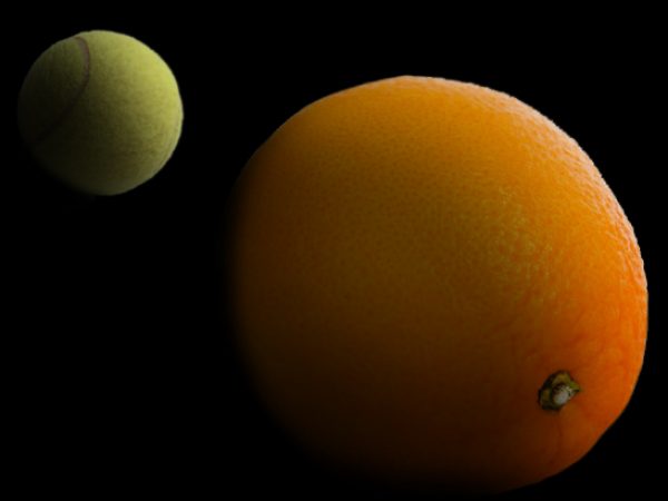 Orange & tennis ball solar system