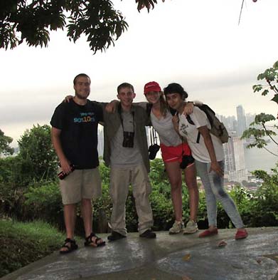 From left: Interns Wesley von Dassow, Evan Whiting, Robyn Henderek, Michelle Barboza. Photo courtesy of E. Whiting.