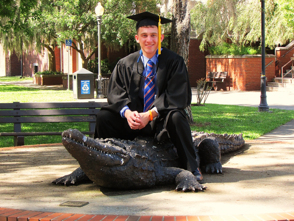 Evan Whiting on the University of Florida campus