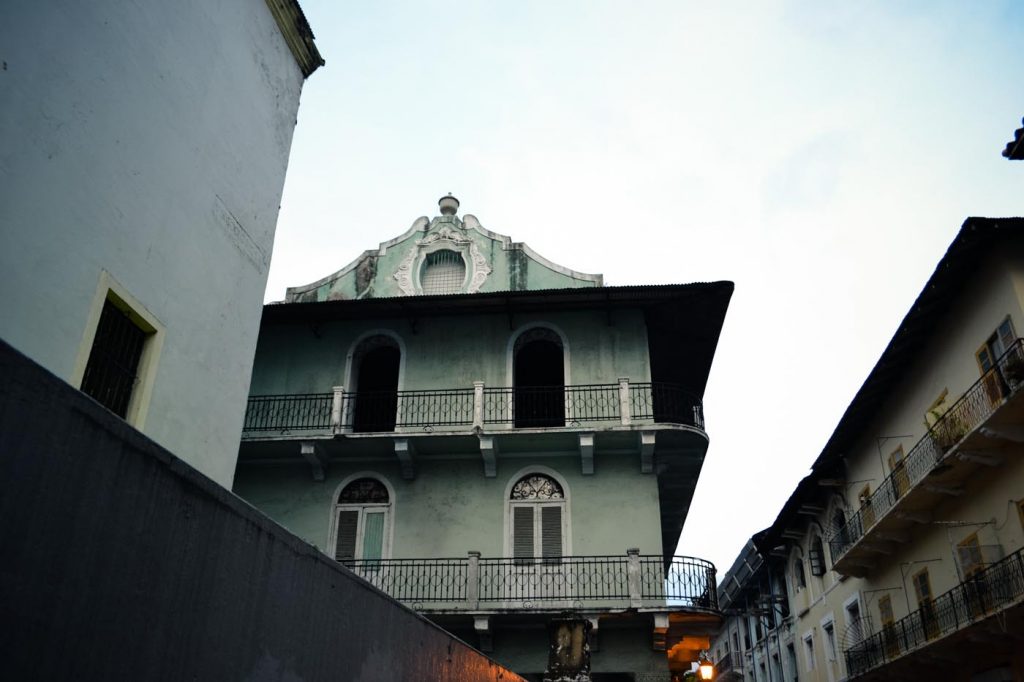 The buildings of Casco Viejo - the historic district of Panama, built and settled in 1600s.