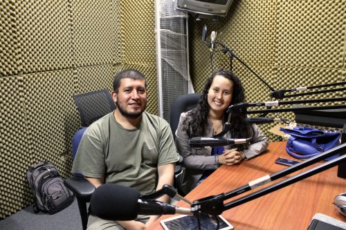 Jorge Moreno Bernal (PCP-PIRE) y Luissis en el estudio.