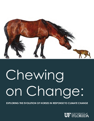 The cover of the “Chewing on Change” horse evolution curriculum. Photo courtesy of UF CPET.