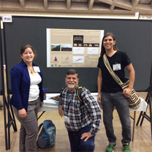 Cristina Robins, Roger Portell, and Javier Luque present their research at GSA 2015. Photo courtesy of Cristina Robins.