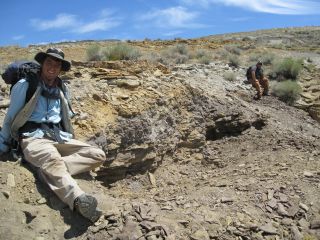 PCP PIRE Post Doc Nathan Jud (foreground) and field assistant Mike Mosier (background). © Photo courtesy of Nathan Jud.